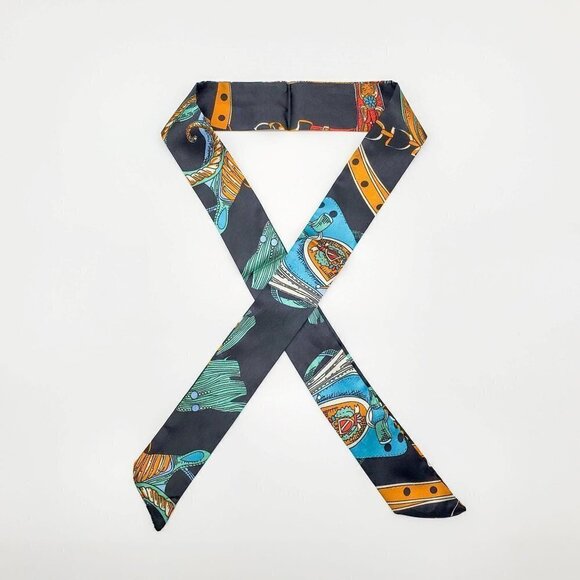 Skinny Scarf | Hand Bag, Neck Scarf (2 pieces) - Color Set #12 / Brand NEW - Picture 11 of 15